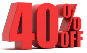 sconto del 40%