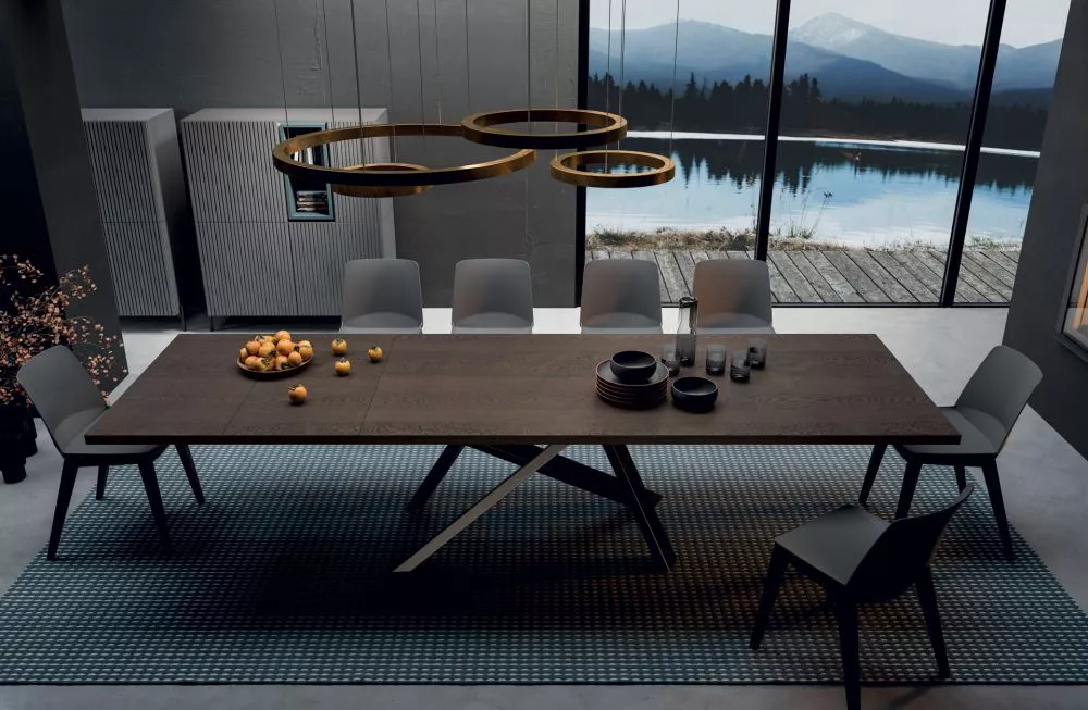 Tavolo di design estensibile da soggiorno - Il vero legno italiano