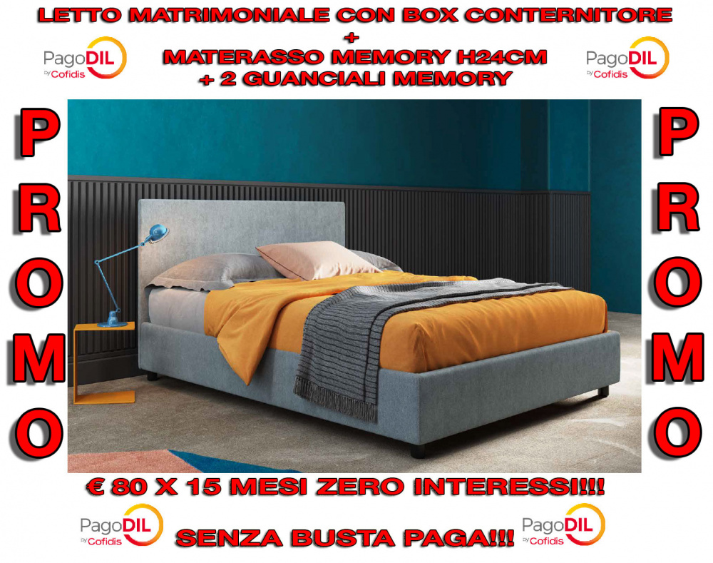Letto, materasso e guanciali in promozione